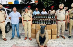 Ludhiana police arrested 1 accused with 75 boxes of illicit liquor and 01 car