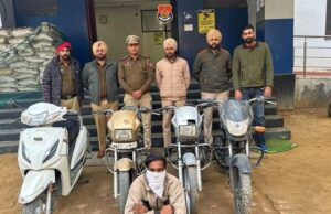 ਲੁਧਿਆਣਾ ਪੁਲਿਸ ਵੱਲੋਂ ਲੁੱਟਾ ਖੋਹਾਂ ਅਤੇ ਵਹੀਕਲ ਚੋਰੀਆਂ ਕਰਨ ਵਾਲਿਆਂ ਖਿਲਾਫ ਕਾਰਵਾਈ ਕਰਦਿਆਂ ਅੱਜ 01 ਦੋਸ਼ੀ ਨੂੰ ਗਿਰਫ਼ਤਾਰ ਕੀਤਾ ਗਿਆ ਜਿਸ ਕੋਲੋਂ 04 ਵਹੀਕਲ ਬਰਾਮਦ ਕੀਤੇ ਗਏ !