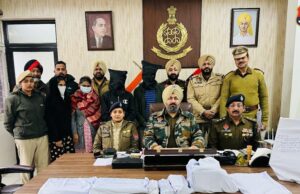 development manager of Tata Company.From whom 01 Fingerprint scanner, 01 Biometric device, 01 Eye scanner, 01 SBI bank register, 07 Fake stamps, 47 Aadhaar card, 13 PAN card, 03 Blank RC, 01 Desktop, 02 !