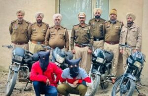 Hoshiarpur police arrested 6 accused within a month and recovered 35 stolen motorcycles and 2 tractors from their possession !