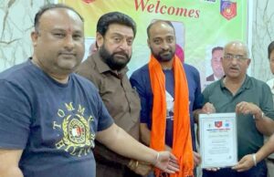 जिला प्रधान आशु मारकंडा ने सौंपा नियुक्ति पत्र