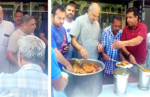 निश्चल परिवार ने न्यू मंडी रोड पर लगाया चैत्र मास को समर्पित आलू पूरी का लंगर